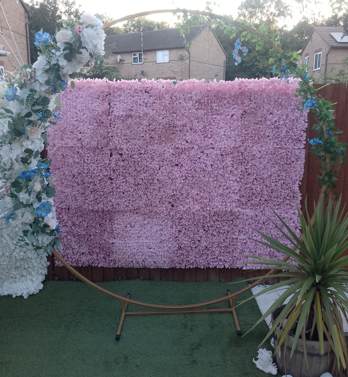 Pink Flower Wall Hire