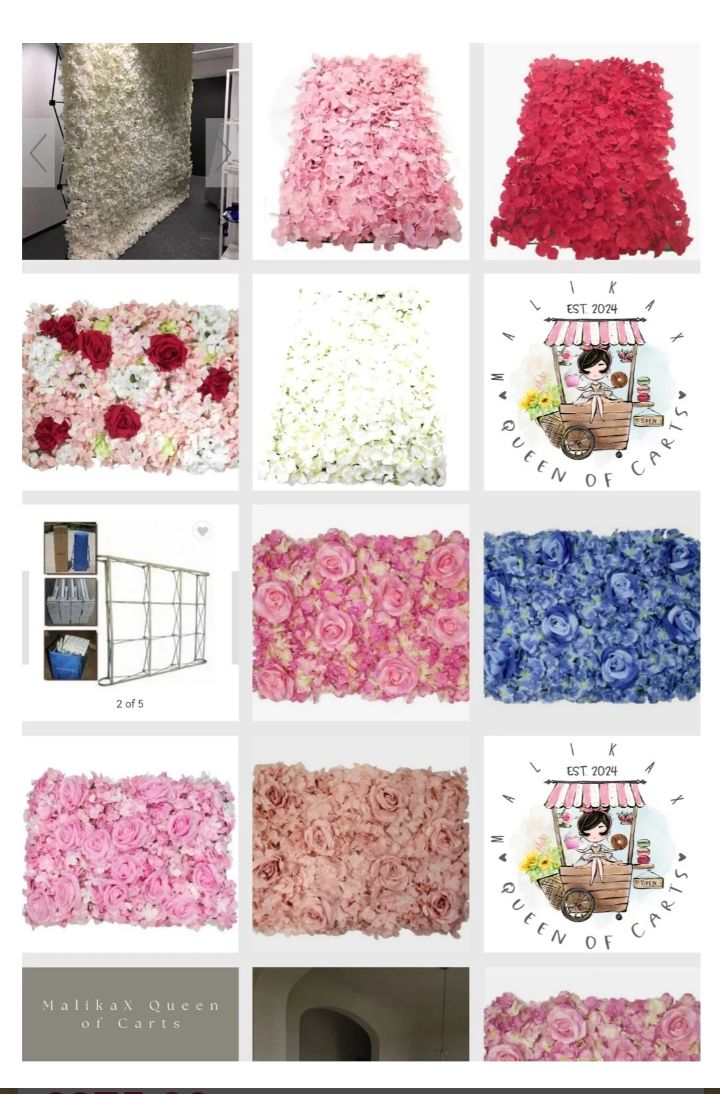 Flower Wall Backdrops Hire 7ft x 7ft