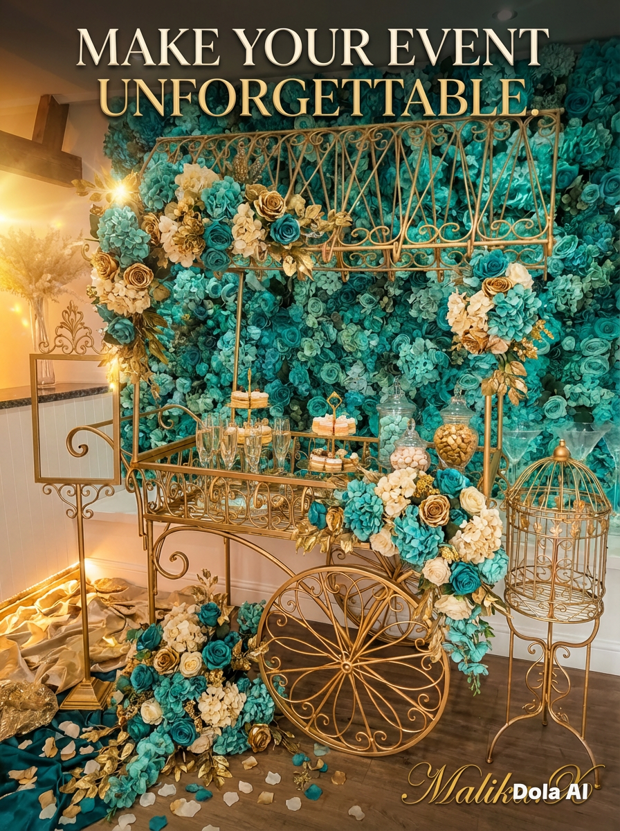 Corporate Luxury Vinted Sweet Cart & Decor for 100 Guests