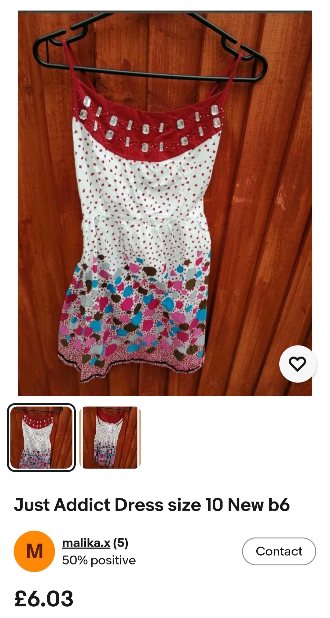 Just ADDICT DRESS SIZE 10 New
