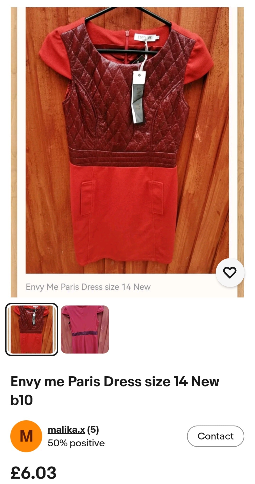 Envy Me Paris Dress size 14