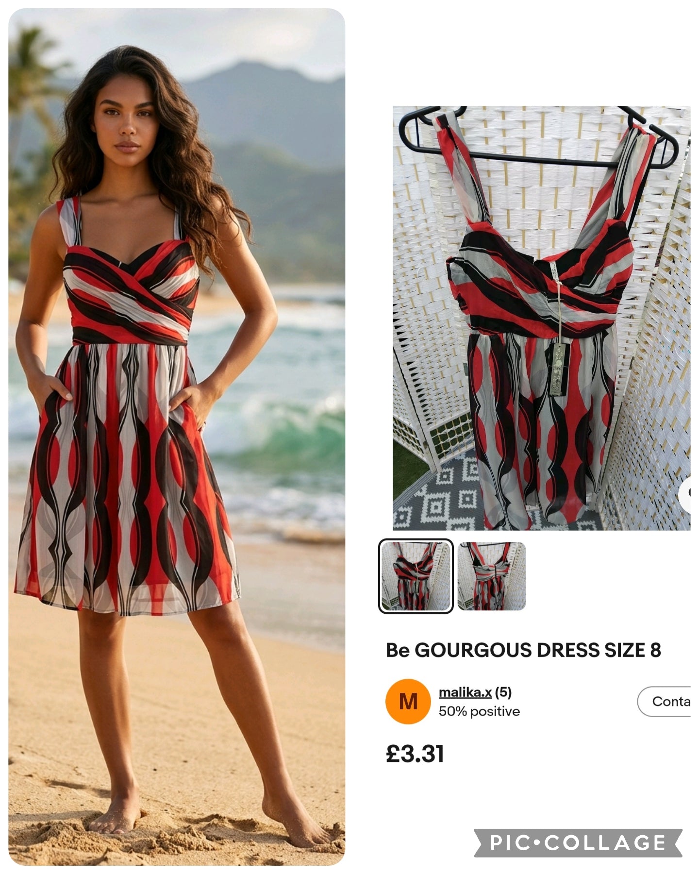 Be Gourgous Dress size 8 New