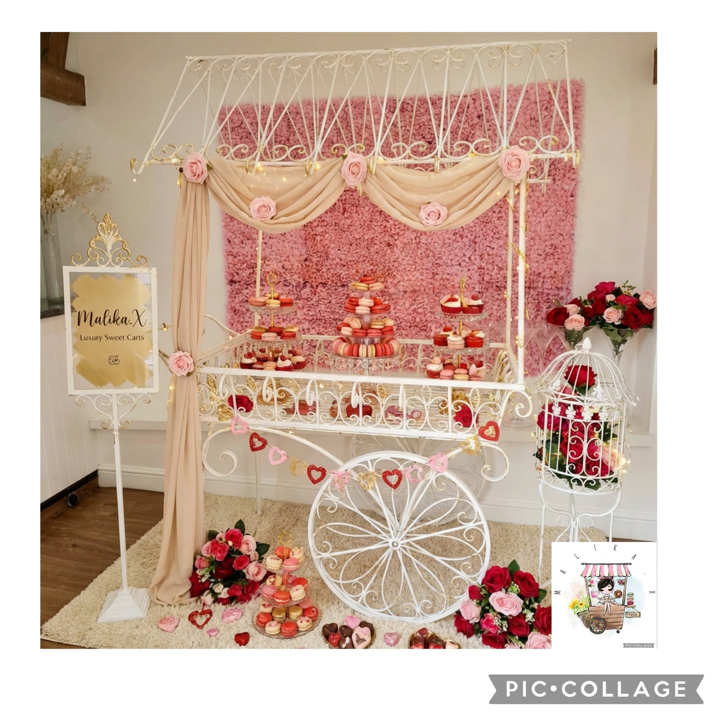 Luxury Vintage Sweet Cart package for 75 guests 1 day hire