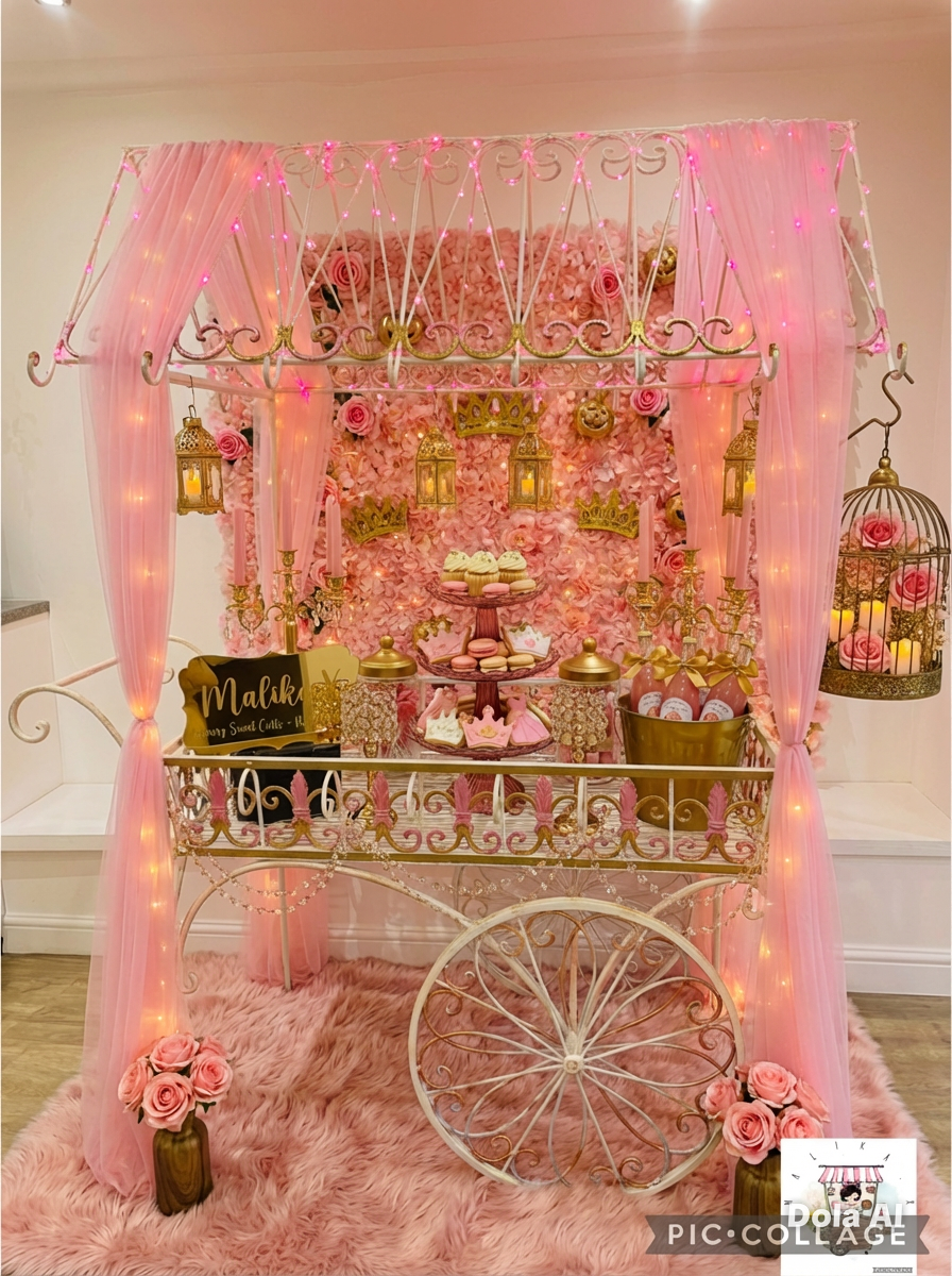 Royal Princess Elegance Luxury Vintage Sweet Cart for 100 Guests