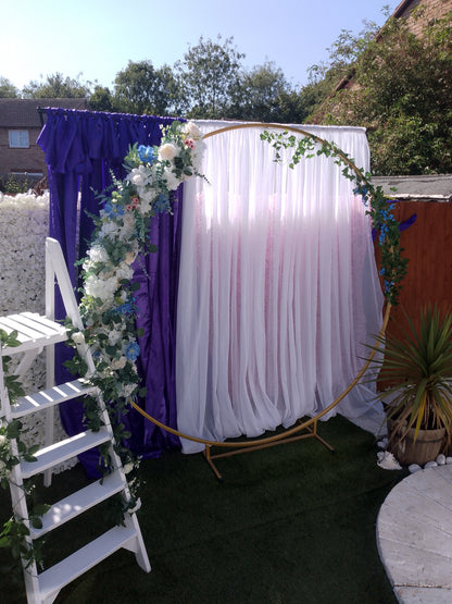 White net backdrop 7ft Wide x 7 ft High can extend