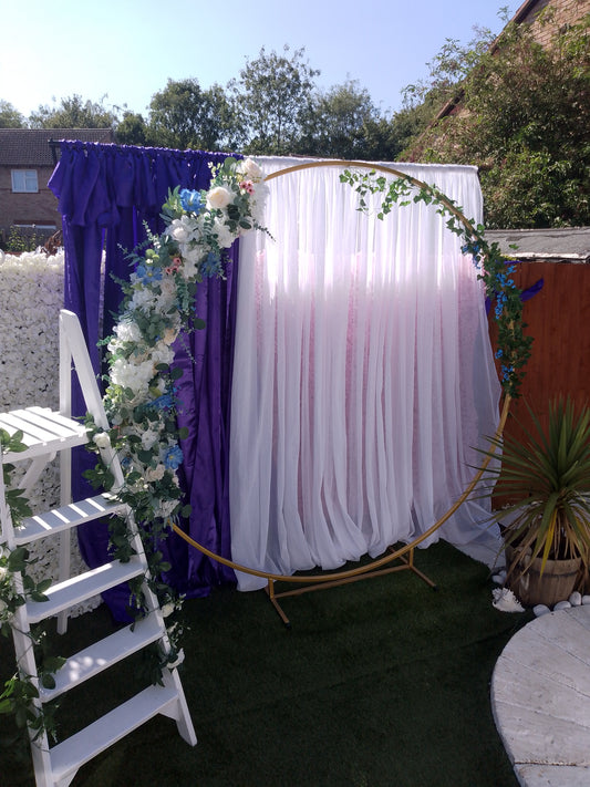 White net backdrop 7ft Wide x 7 ft High can extend