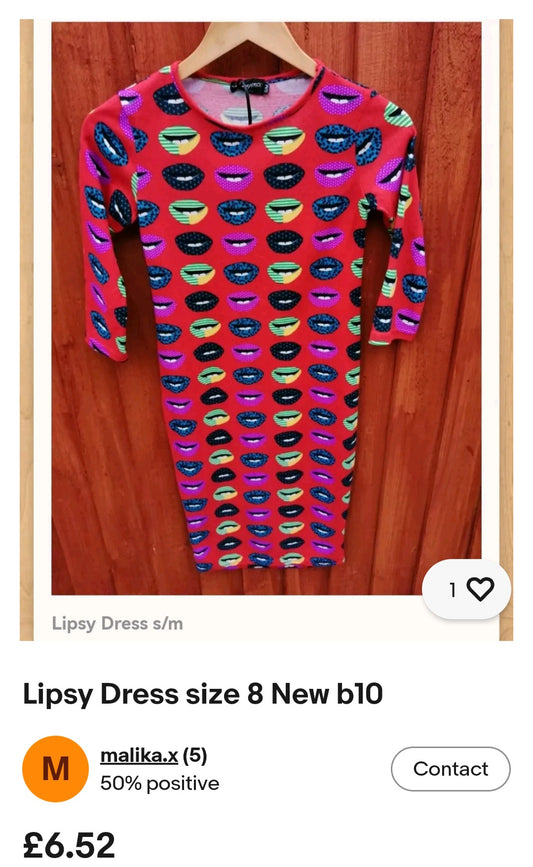Lipsy Dress size 8 New