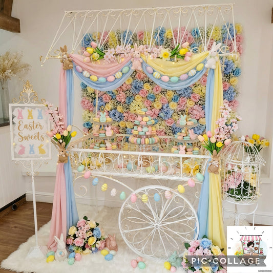 Luxury Decor Easter Cart for 100 Guests -Sweets & Cupcakes