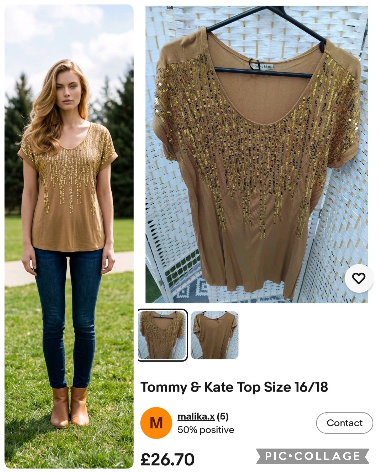 Tommy & Kate top size 16/18 New
