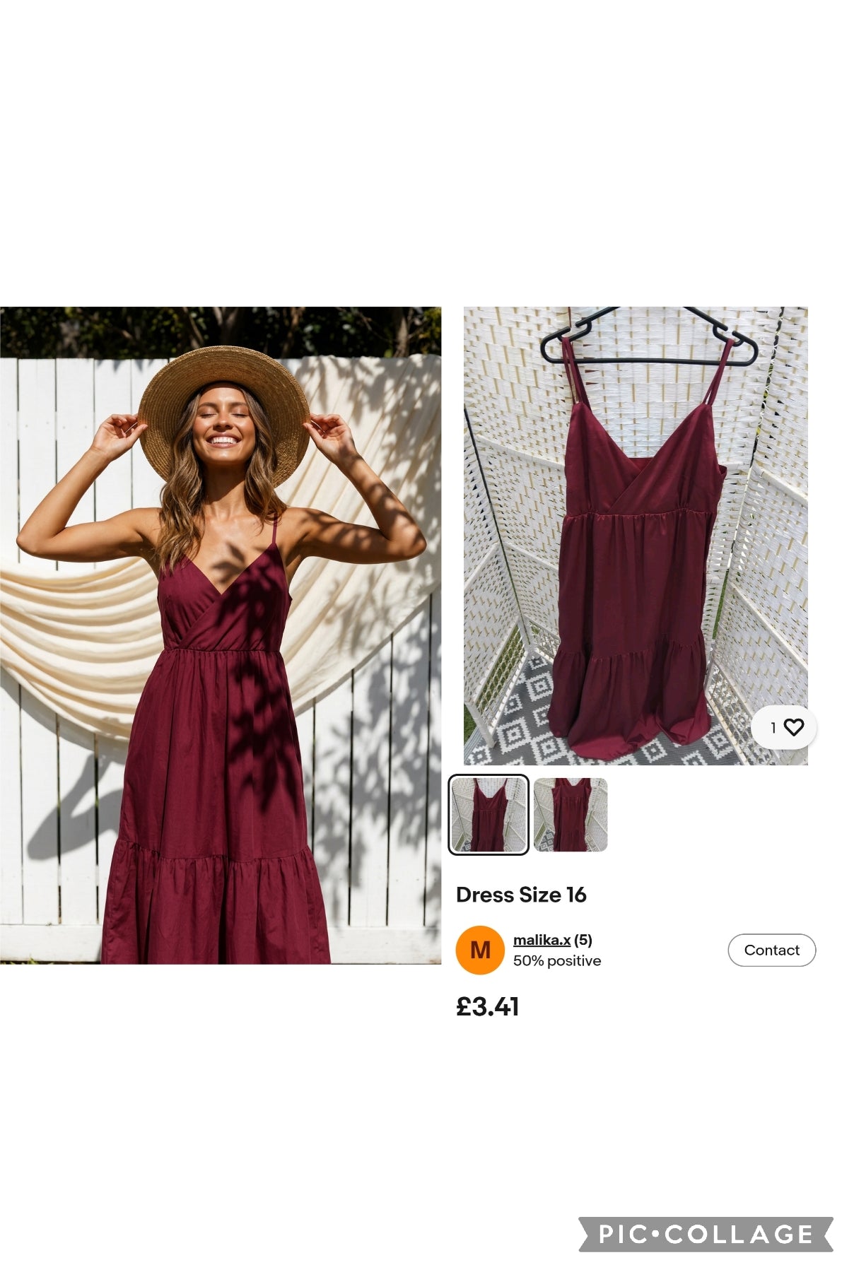 Red Long Dress size 16