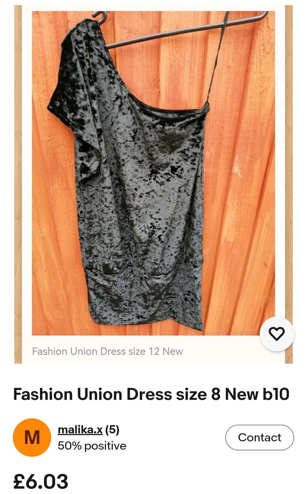 Fashion Union Dress size 8 New