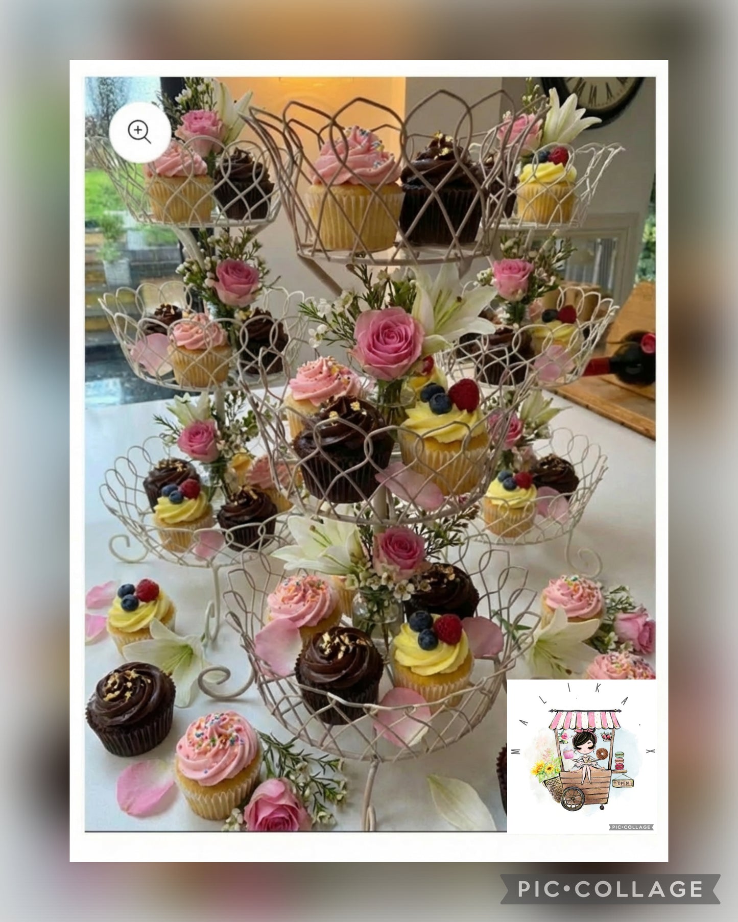 3 beautiful cupcake stands for hire without treats