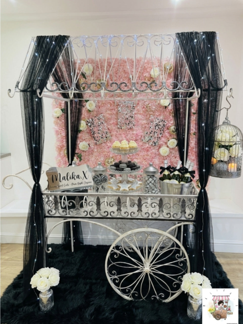 Prom Theme Luxury Sweet Cart for 100 Guests