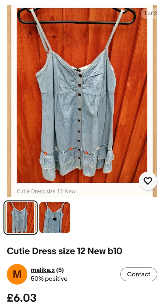 Cutie Dress size 12 New