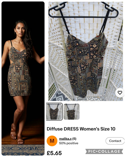Diffuse Dress size 12 New